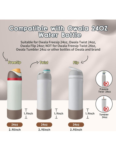 2PCS Botas de Silicona BKBY para Botellas Owala 0.71L 0.95L 1.18L