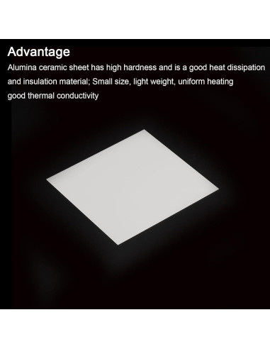 Hoja de Cerámica de Alúmina PATIKIL 100x100x0.5mm 2pcs