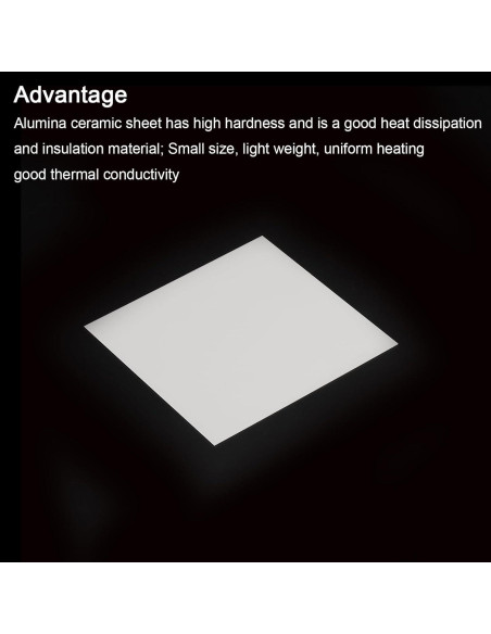 Hoja de Cerámica de Alúmina PATIKIL 100x100x0.5mm 2pcs