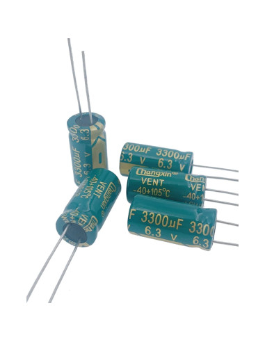 20 Capacitores Electrolíticos Cermant 3300uF 6.3V 10x20mm