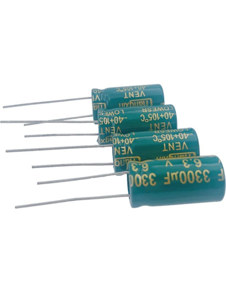 20 Capacitores Electrolíticos Cermant 3300uF 6.3V 10x20mm