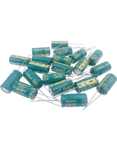 20 Capacitores Electrolíticos Cermant 3300uF 6.3V 10x20mm