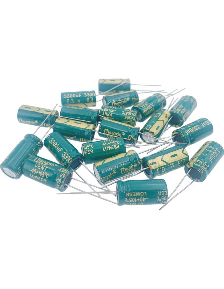 20 Capacitores Electrolíticos Cermant 3300uF 6.3V 10x20mm