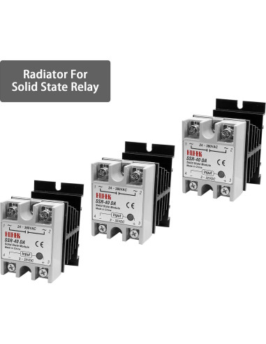 Disipador de Calor SSR Aluminio Aracombie 3PCS 10A-40A