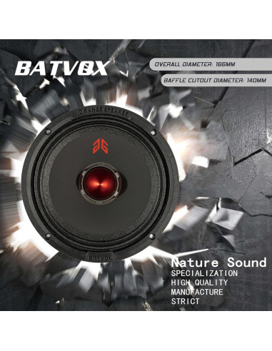 Altavoces de Audio Guooreat MX65E1 6.5" 400W Negro (2 Pzs)