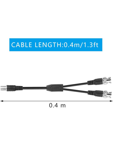 Cable Divisor BNC YOUCHENG 0.4m Hembra a Doble Macho