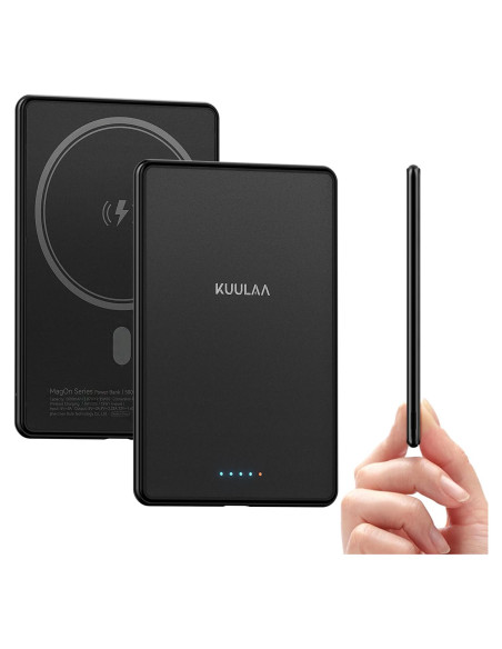 Batería Portátil MagSafe Kuulaa 5000mAh Ultra Delgado Negro