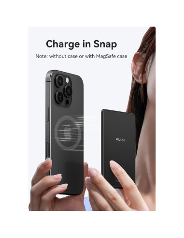 Batería Portátil MagSafe Kuulaa 5000mAh Ultra Delgado Negro