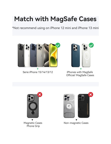 Batería Portátil MagSafe Kuulaa 5000mAh Ultra Delgado Negro