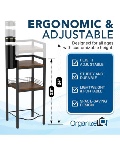 Soporte dispensador de agua 19L Organize IQ con vaso y bomba 2