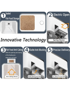 Comedero Automático WiFi VSON para Peces 450ml USB 2