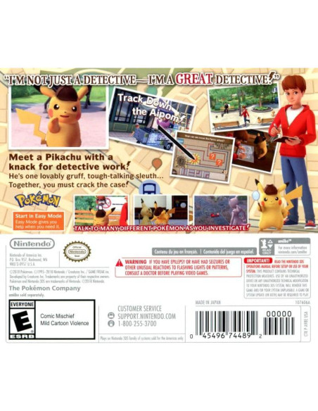 Juego Detective Pikachu Nintendo 3DS - Aventura de Misterio