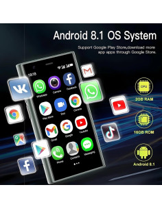 Mini Teléfono Celular Desbloqueado Broisae S23Pro 3G 2GB RAM 2