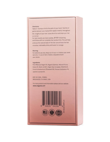 Suero para Cabello Argyana 30 ml - Anti Frizz y Reparador