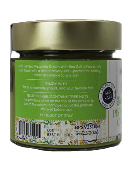 Crema de Pistacho L'Oro Del Sud con Sal Marina 200 g