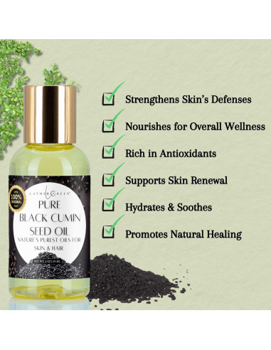 Aceite Puro de Semilla Negra Lather Green 3x59ml Hidratante