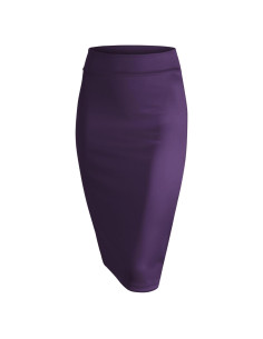 Falda Lápiz Cintura Alta Premium Johnny Mujeres Berenjena
