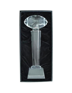 Trofeo Deportivo de Cristal Genérico Fútbol 28cm Personalizable 2