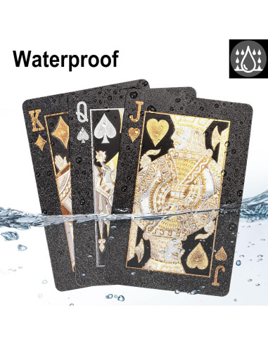 Cartas de Jugar de Plástico LotFancy - 2 Barajas Impermeables