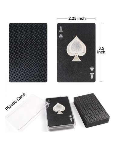 Cartas de Jugar de Plástico LotFancy - 2 Barajas Impermeables