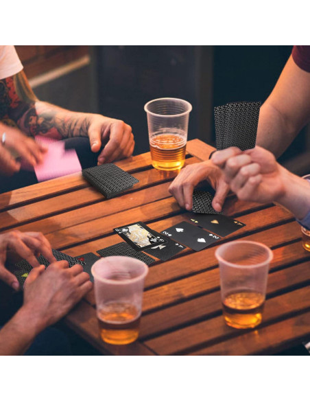 Cartas de Jugar de Plástico LotFancy - 2 Barajas Impermeables