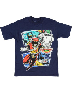 Camiseta de Manga Corta Niños Power Rangers Marino 7 2