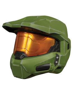 Casco de Disfraz Master Chief Halo para Niños - Vinilo Verde y Dorado