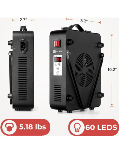 Panel de Luz Roja Aura 72 LEDs Infrarrojo Cercano Grado Clínico