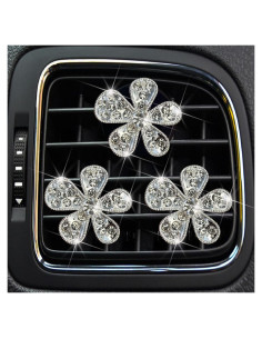 3 Clips de Ventilación de Aire Margarita Myuiao Plateados