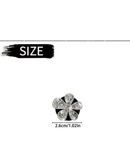 3 Clips de Ventilación de Aire Margarita Myuiao Plateados