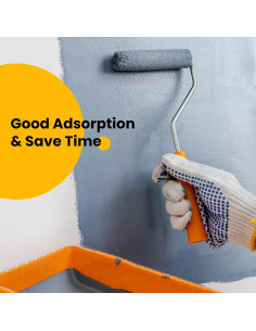 Fundas de Rodillo de Pintura Mister Rui 10 Piezas 4" Microfibra 2