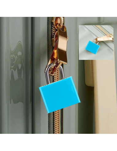 12 Candados de Equipaje DUGJUB con Llave - Metal Colorido 3.3x2.3cm