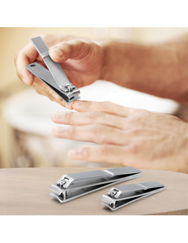 Juego de Cortauñas CINDALOG Acero Inoxidable 2 Piezas
