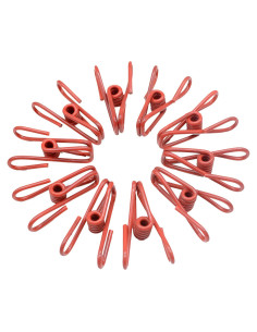 30 Clips de Chip Rojos Yansanido 5 cm Alta Elasticidad