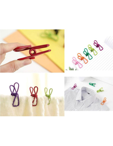 30 Clips de Chip Rojos Yansanido 5 cm Alta Elasticidad