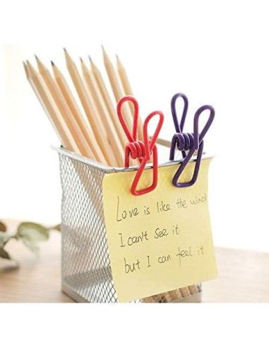 30 Clips de Chip Rojos Yansanido 5 cm Alta Elasticidad