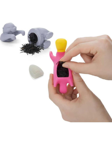 Infusores de Té DecorChiq ParTea - Set de 5 Silicona Multicolor