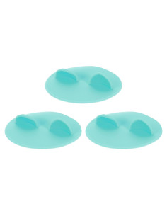 3 Tapas de Silicona para Tazas uxcell 11.5 cm Azul Claro
