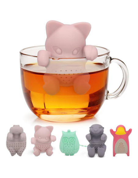 Infusores de Té DecorChiq ParTea - Set de 5 Silicona Multicolor
