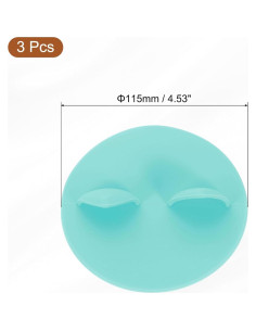 3 Tapas de Silicona para Tazas uxcell 11.5 cm Azul Claro 2