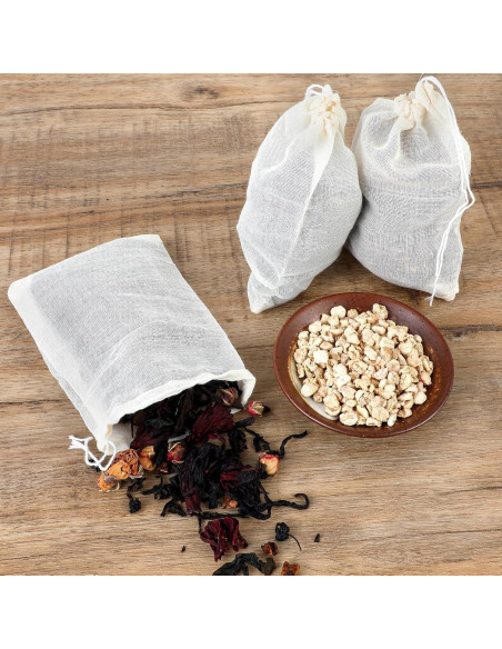 10 Bolsas de Especias Piriuuo de Algodón 10x15 cm Reutilizables