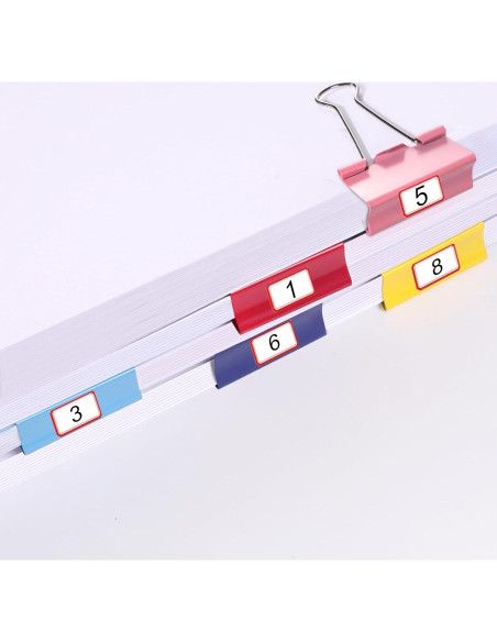 Clips de Carpeta Grandes Ufmarine 4.1 cm 36 Piezas Colores