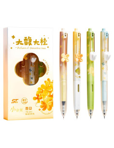 Bolígrafos de Gel M&G 4 PCS Punta Fina 0.5mm Tinta Negra