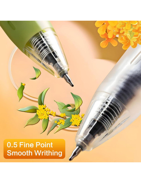 Bolígrafos de Gel M&G 4 PCS Punta Fina 0.5mm Tinta Negra