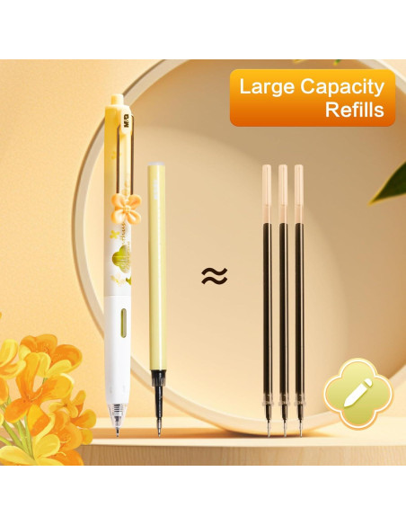 Bolígrafos de Gel M&G 4 PCS Punta Fina 0.5mm Tinta Negra