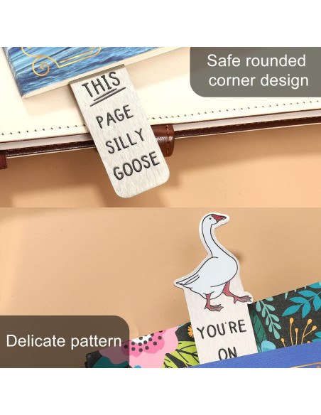 Marcador de Páginas Ganso Tonto Lyreh Acero Inoxidable 13x4 cm