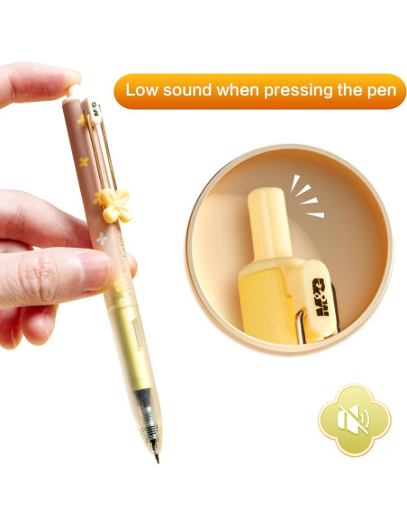 Bolígrafos de Gel M&G 4 PCS Punta Fina 0.5mm Tinta Negra