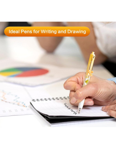 Bolígrafos de Gel M&G 4 PCS Punta Fina 0.5mm Tinta Negra