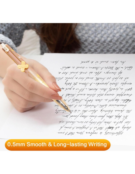 Bolígrafos de Gel M&G 4 PCS Punta Fina 0.5mm Tinta Negra