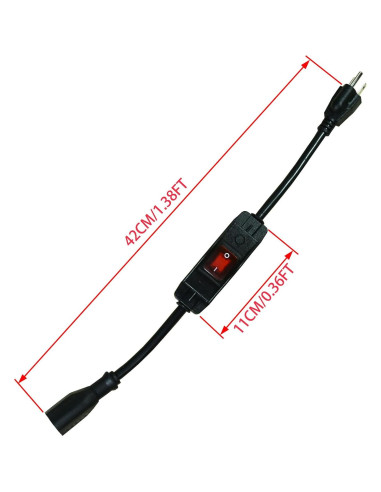 Cable de Extensión 40CM 14AWG FILSHU con Interruptor IP55